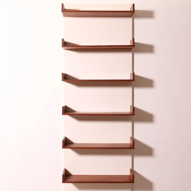 Handcrafted Wooden Shelves, Italy, 1960s, Set of 6 For Sale - Image 6 of 18
