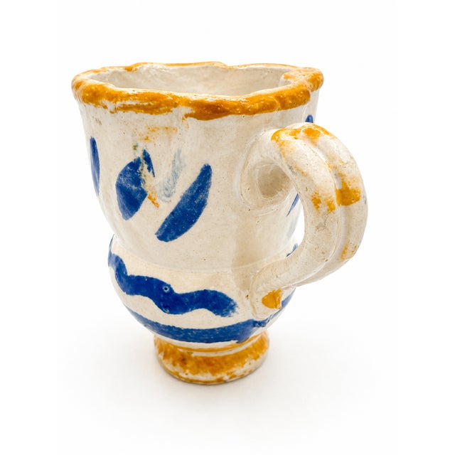 Antique Southern Italian Glazed Majolica Bi-Handled Jug, 1890s For Sale - Image 4 of 7