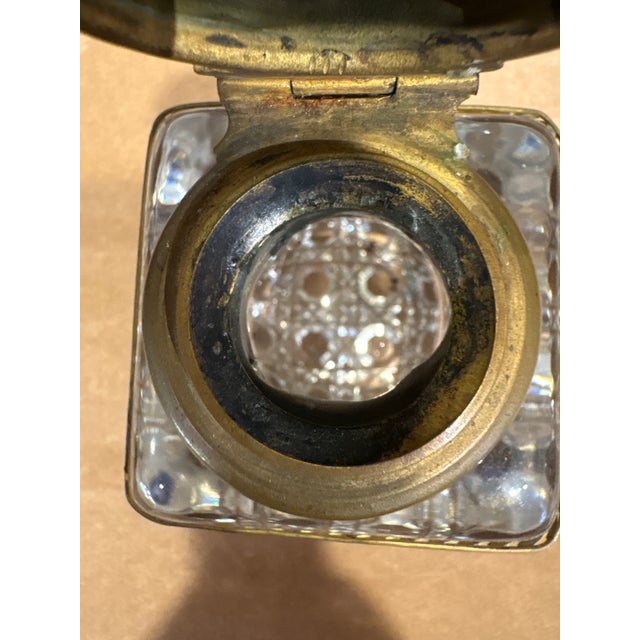 Transparent Antique French Ormolu Inkwell For Sale - Image 8 of 8