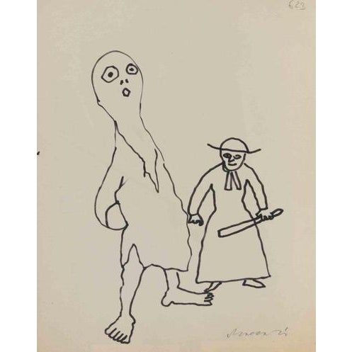 Watercolor on paper. Hand signed lower right. Very good condition. This piece is attributed to the mentioned...