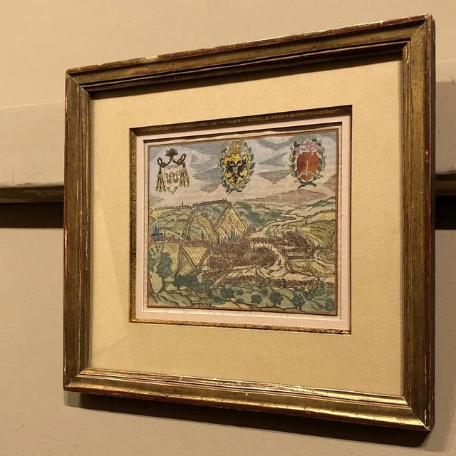 Traditional Early 19th Century Framed Lithograph of a Work by Sebastian Munster (1488-1522) For Sale - Image 3 of 7