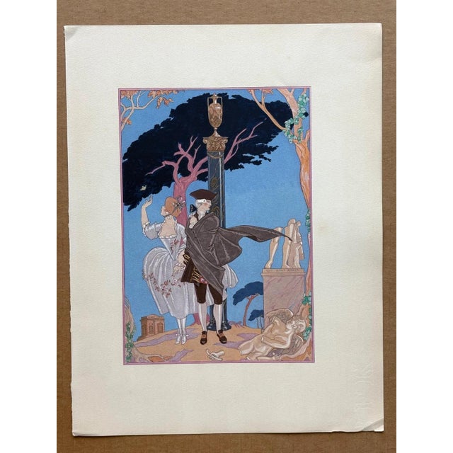 Up for sale is this beautiful, limited edition, hand-colored pochoir print by George Barbier. It is one of several we are...
