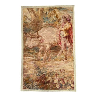 17th Century Brussels Tapestry Depicting Peasant For Sale