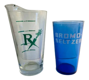 1950 Vintage Beaker Glasses - a Pair