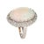 Stylish vintage opal & diamond cocktail ring (circa 1970s to 1980s) crafted in 14 karat white gold. Natural opal measures...