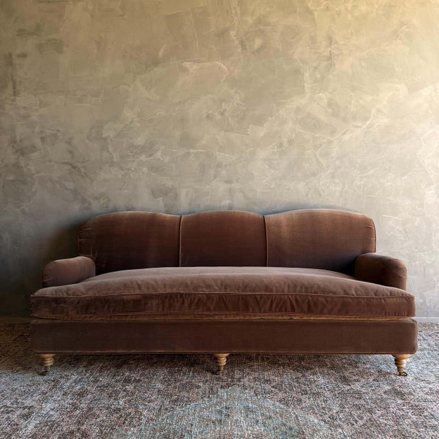 Introducing Our Modern English Sofa in beautiful rich Chestnut color. This piece is designed to be the centerpiece of your...