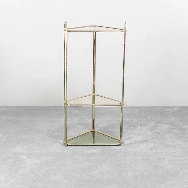 Vintage Angular Metal & Glass Console Table, 1970s For Sale - Image 10 of 10