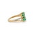 Metal 14k Gold Certified Natural Zambian Emerald Diamond Cluster Ring Size 4 For Sale - Image 7 of 18