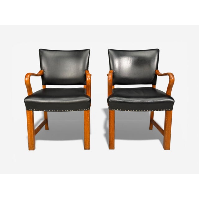 Danish Modern, Armchairs, Black Leather, Bentwood, Denmark, 1960s For Sale - Image 4 of 11