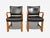 Danish Modern, Armchairs, Black Leather, Bentwood, Denmark, 1960s For Sale - Image 4 of 11