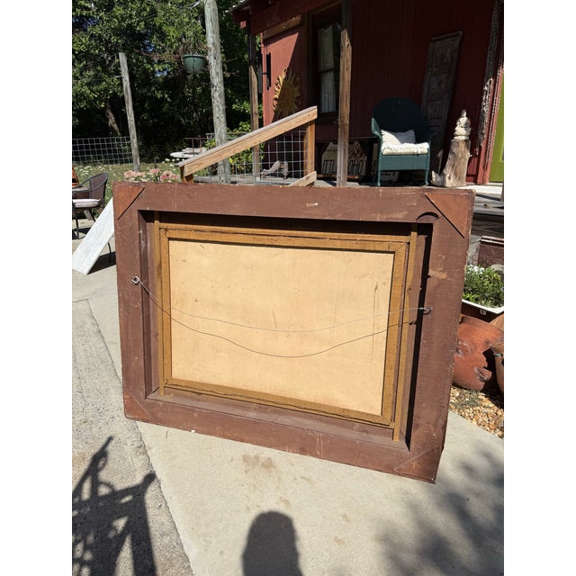 Figurative Large Vintage Signed “Chami” Orientalist Oil Painting in Gilt Frame For Sale - Image 3 of 13