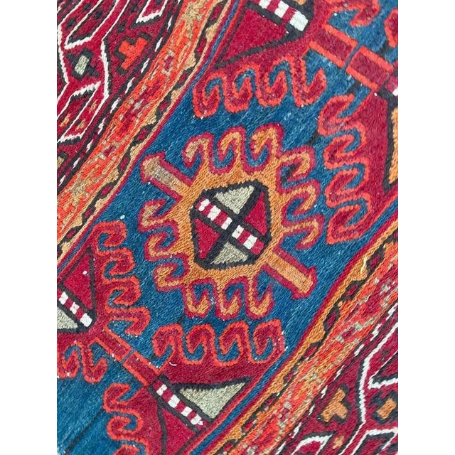 Vintage Shahsavand Soumak Kilim For Sale - Image 11 of 17