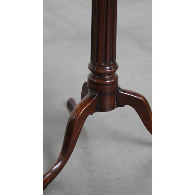 English Wine Table with Ornate One-Piece Top For Sale - Image 6 of 12