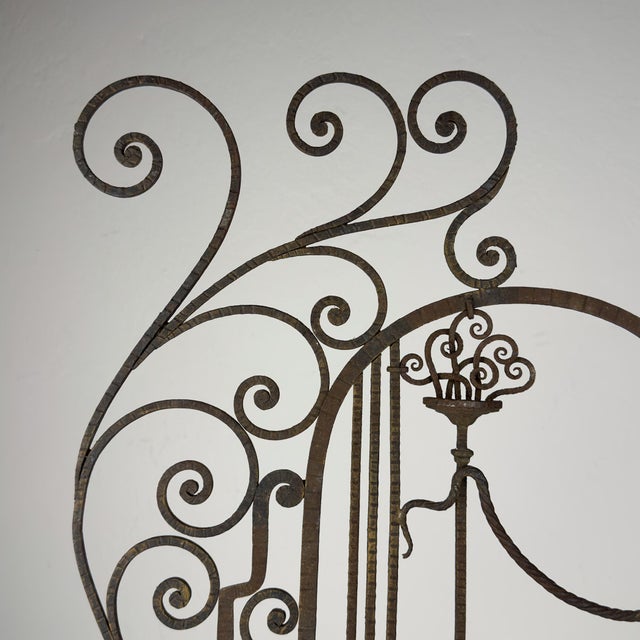 Antique Decorative Wrought Iron Wall Panel, Italy, 1920s For Sale - Image 6 of 18