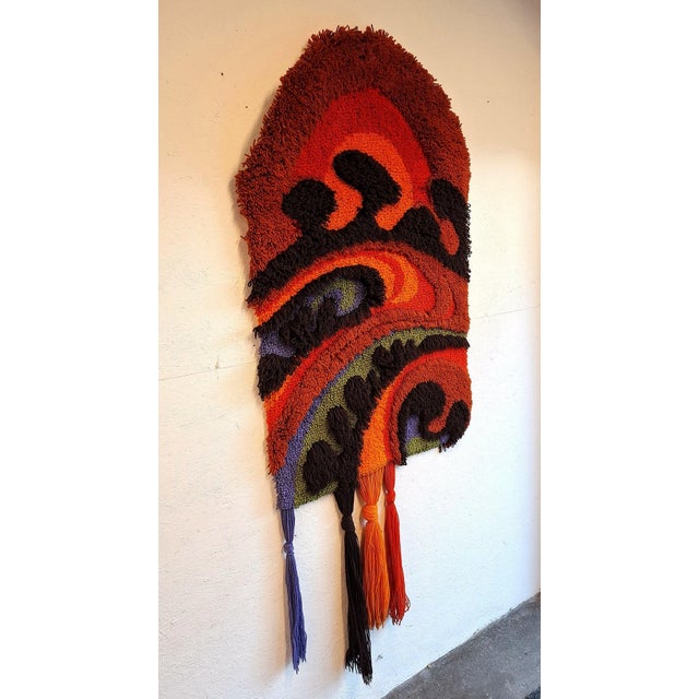 Vintage Tapestry in Wool, 1978 For Sale - Image 3 of 10
