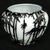 Contemporary Mid-Century Modern Revival Black & White Cased Glass Bamboo Vase For Sale - Image 4 of 12