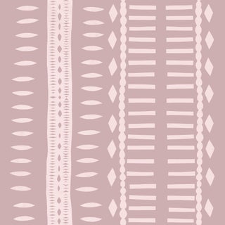 Tribal Moderne Wallpaper by Paule Marrot in Blush Rose For Sale