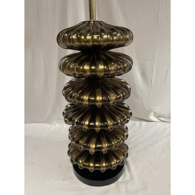 Large Murano Glass Table Lamp attributed to Veronese, 1980 For Sale - Image 4 of 11
