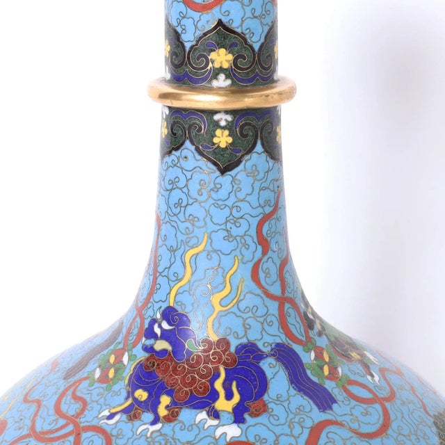 Maitland - Smith 1970s Cloisonne Vase by Maitland-Smith For Sale - Image 4 of 8