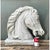 Vintage Cement Equestrian Bust For Sale - Image 4 of 12