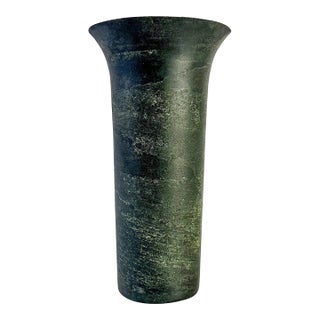 Trench Art Brutalist Metal Vase For Sale