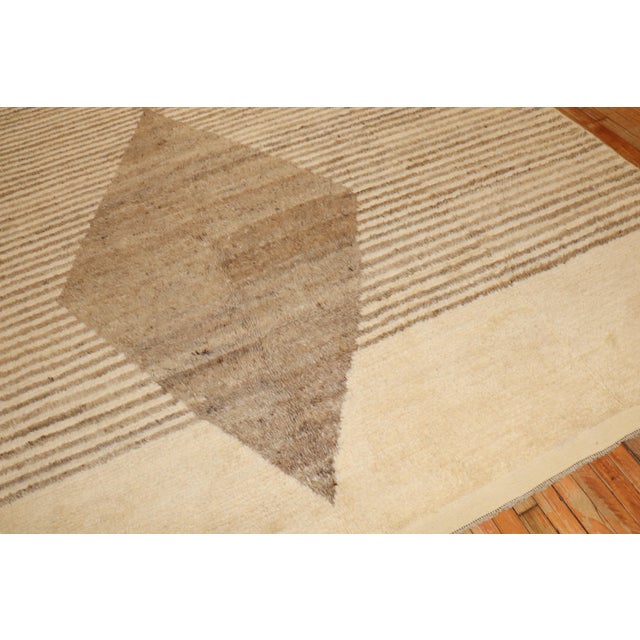 Brown Zabihi Collection Large Contemporary Tulu Mohair Style Turkish Rug - 10'2" x 14'4" For Sale - Image 8 of 12