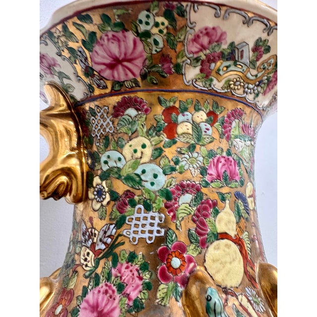 Large Vintage Chinese Famille Rose Style Porcelain Vase, Mid to Late 20th Century For Sale - Image 9 of 12