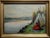 C. Faunce - Native American Smoking his Pipe by a Lake -Oil painting - c.1910s Oil painting on board -signed circa...