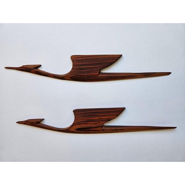 1960s Mid-Century Wooden Wall Sculptures of Birds, 1960s For Sale - Image 5 of 16