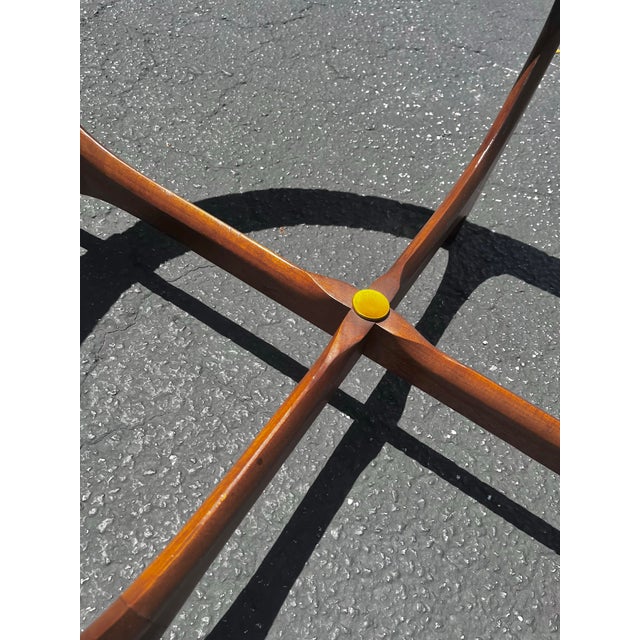 1960s Mid Century Modern Boomerang Coffee Table Frame | Silhouette Series by Lane Furniture For Sale - Image 5 of 12