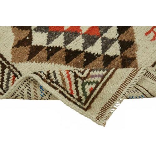 Beige Bohemian Runner Rug For Sale - Image 6 of 7