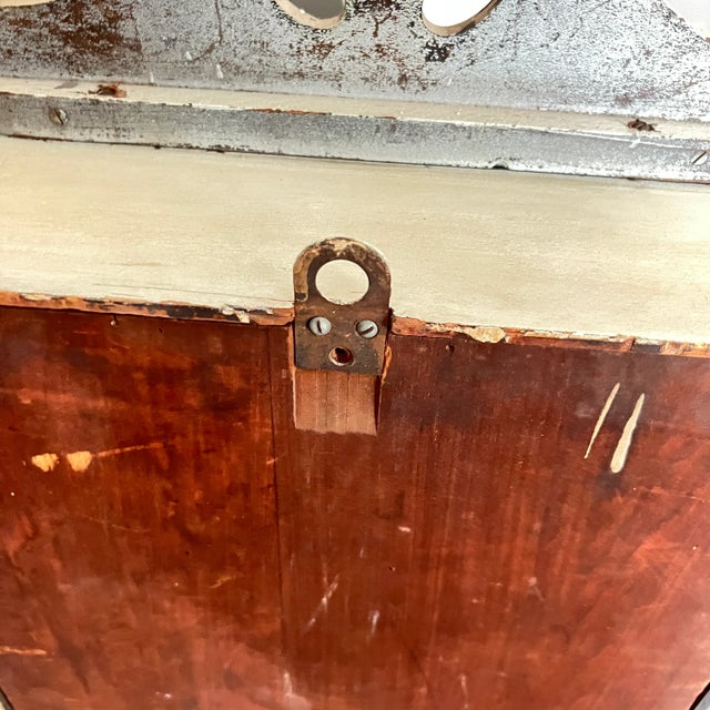 1940s Antique Curio Wall Vitrine With Carved Details For Sale - Image 12 of 12