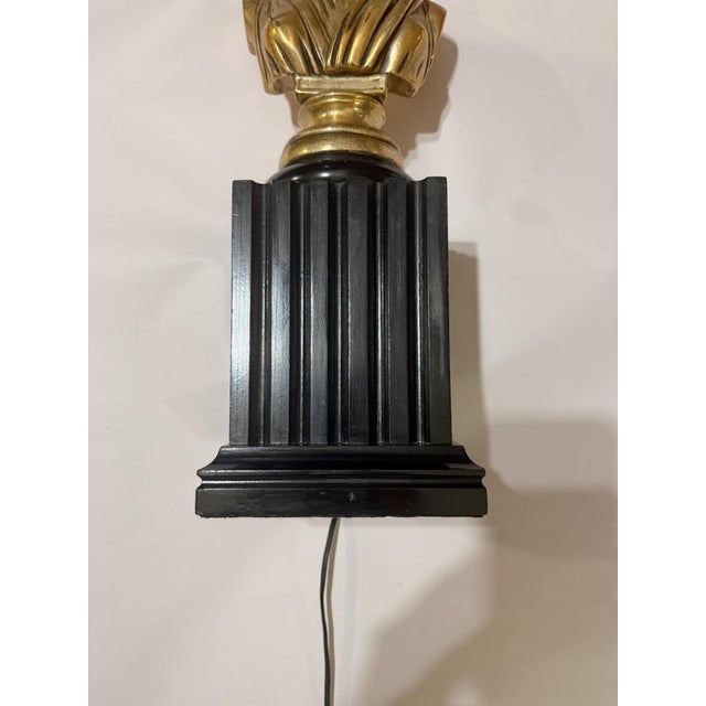 Gold 1950's Neoclassical Gilded Bust of Diana For Sale - Image 8 of 11