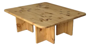 Vintage Swedish Interlocking Pine Coffee Table