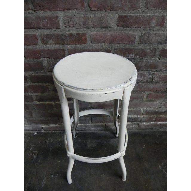 Vintage Industrial Steel Stool, 1950s For Sale - Image 12 of 17