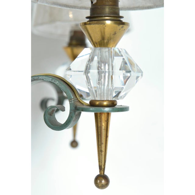 French Chandelier by Philippe Genet & Lucien Michon for Sevres Crystal, 1950s For Sale - Image 15 of 18