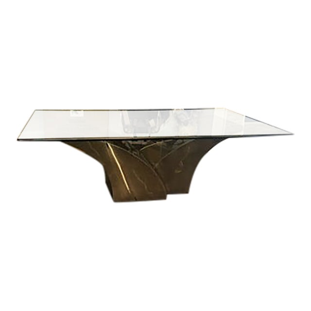 Mid Century Modern Laquered Faux Goatskin Karl Springer Style Coffee Table For Sale