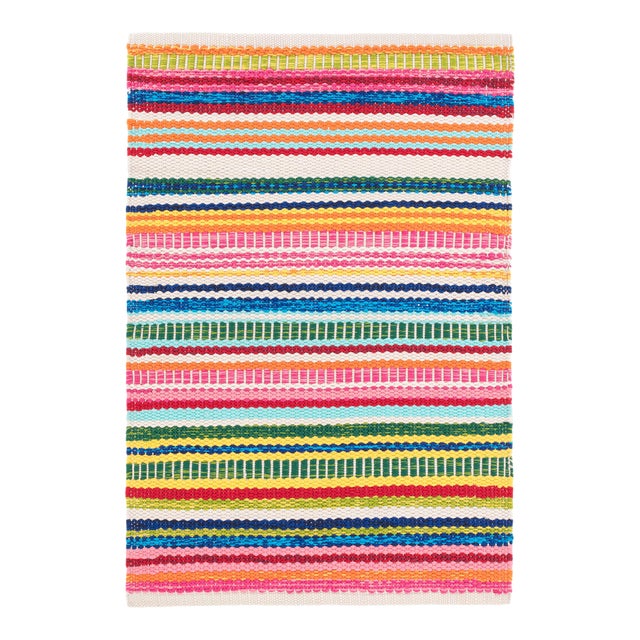 Dash & Albert by Annie Selke Bright Stripe Indoor/Outdoor Rug, 6' x 9' For Sale