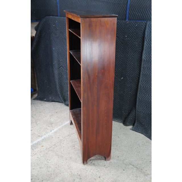 Antique Mahogany Lawyer Library Office Bookshelf Bookcase Console 53" For Sale - Image 9 of 12