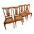 Antique c.1900 Quarter-Sawn Art Nouveau Tiger Oak Lyre Back Cane Dining Chairs. Set of Four For Sale