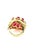 Classical Roman Bochic "Capri" Vintage Ruby & Diamond Ring Set In 18K Gold & Silver For Sale - Image 3 of 18