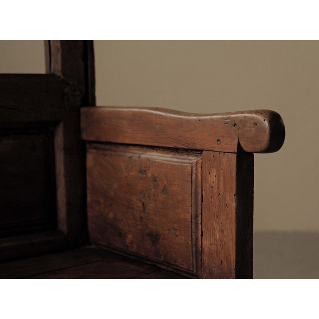 Antique Spanish Mountain Bench in Wood, 1800s For Sale - Image 10 of 17