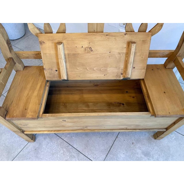 Farmhouse Kitchen Chest Bench For Sale - Image 9 of 10