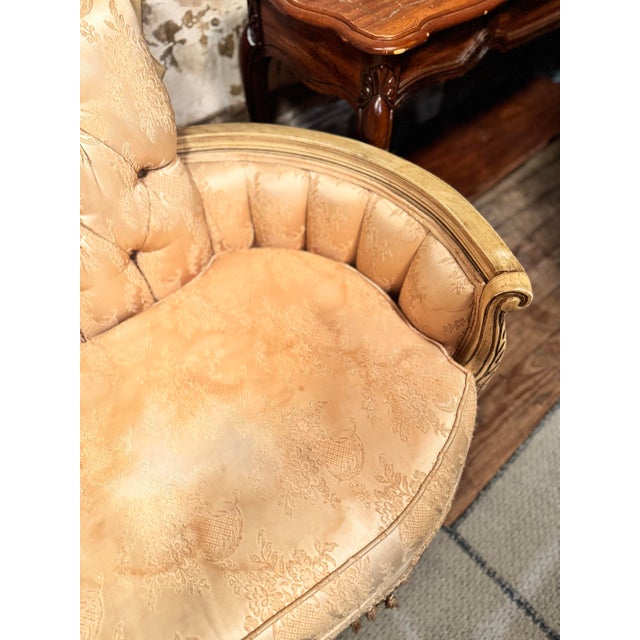 Mid 20th Century 1950s American Victorian Rococo Revival 3-Piece Curved Sectional Sofa – Union Made For Sale - Image 5 of 11