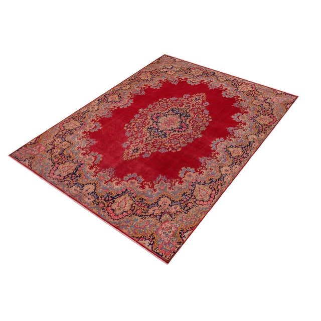 Shabby Chic 1990s Shabby Chic Vintage Wool Rug 9.8x13.1 For Sale - Image 3 of 8