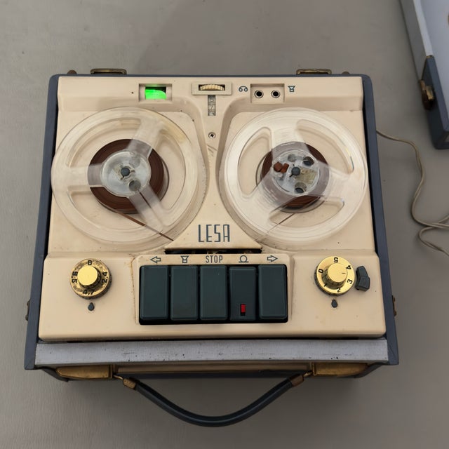 Vintage Lesa Milano Renos Reel-to-Reel Tape Recorder, 1960s For Sale - Image 3 of 11