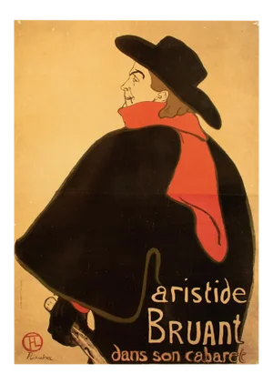 1993 After Henri De Toulouse-Lautrec Large "Poster for Singer Aristide Bruant", First German Edition