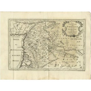 Antique Map of Syria Phoenice by Van Dùren, 1749 For Sale