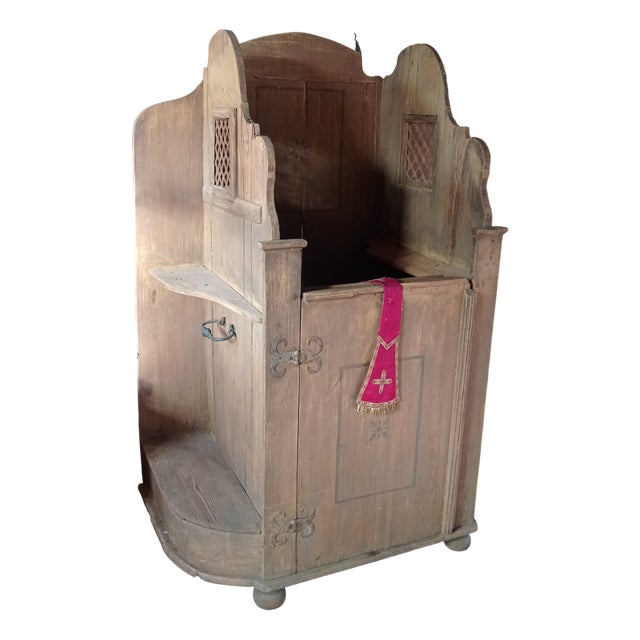 Early Baroque Cottage Church Confessional For Sale