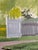 1961 Mid-Century Modern 'Garden Gate in Spring' Vintage Original Landscape Oil Painting, Framed For Sale - Image 9 of 10